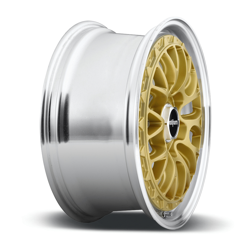 18 Inch Rotiform LSR Gold Polished Lip Alloy Wheels