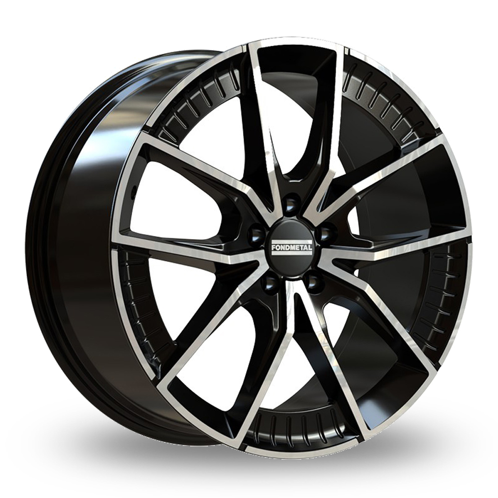 21 Inch Fondmetal Elatha Gloss Black Polished Alloy Wheels