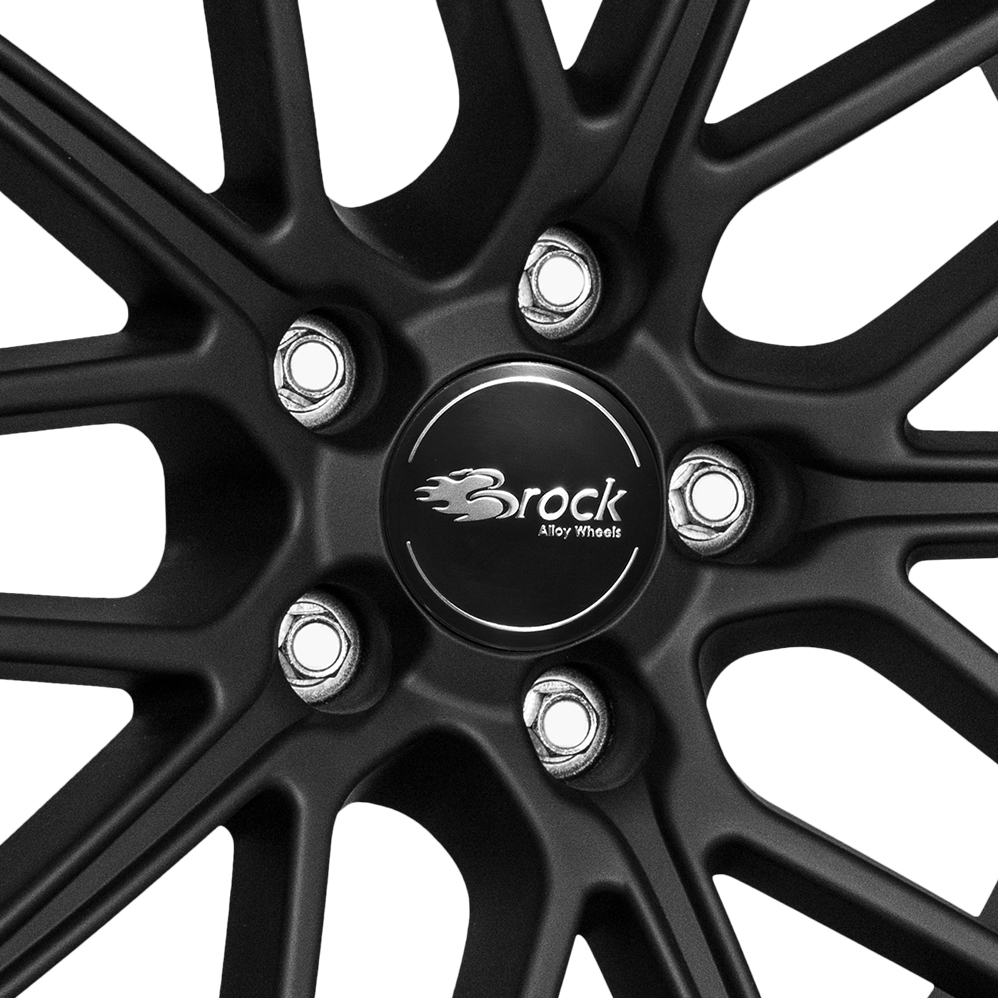 18 Inch Brock B34 Matt Black Alloy Wheels