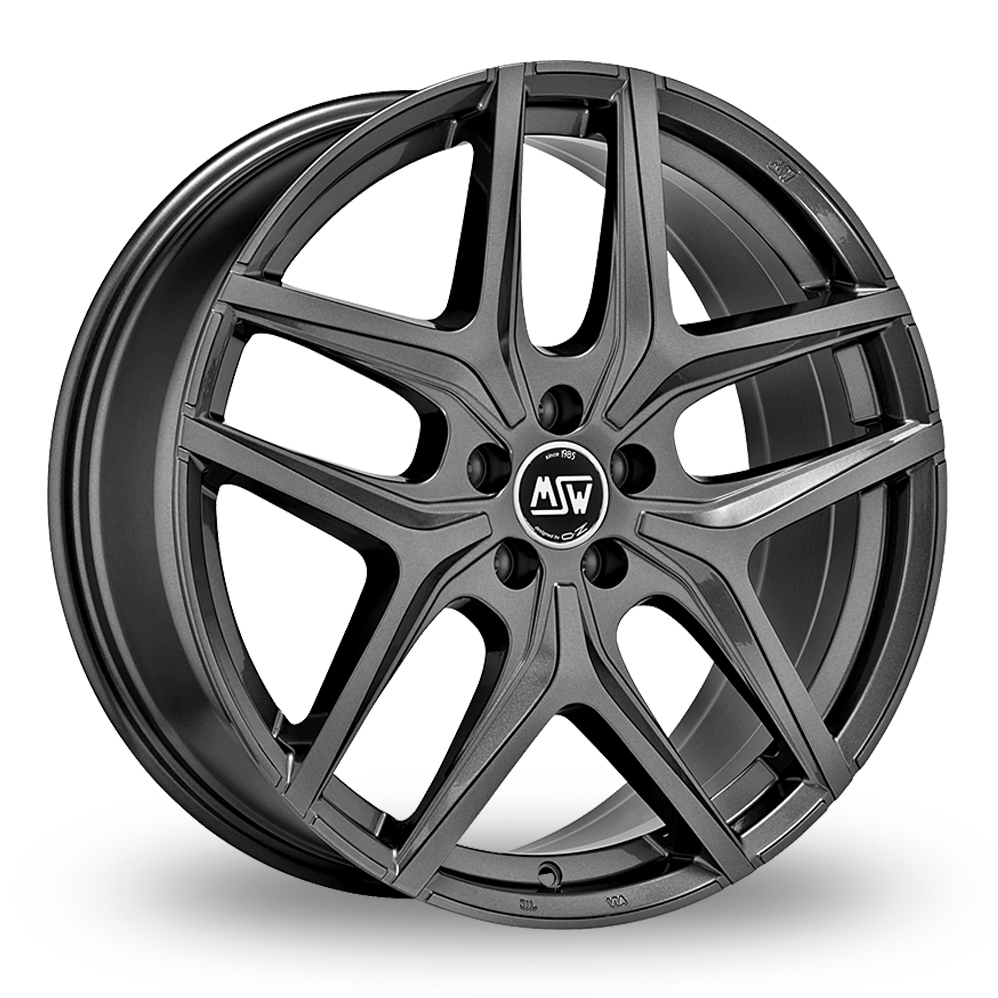 8x19 (Front) & 9x19 (Rear) MSW (by OZ) 40 Gloss Gunmetal Alloy Wheels