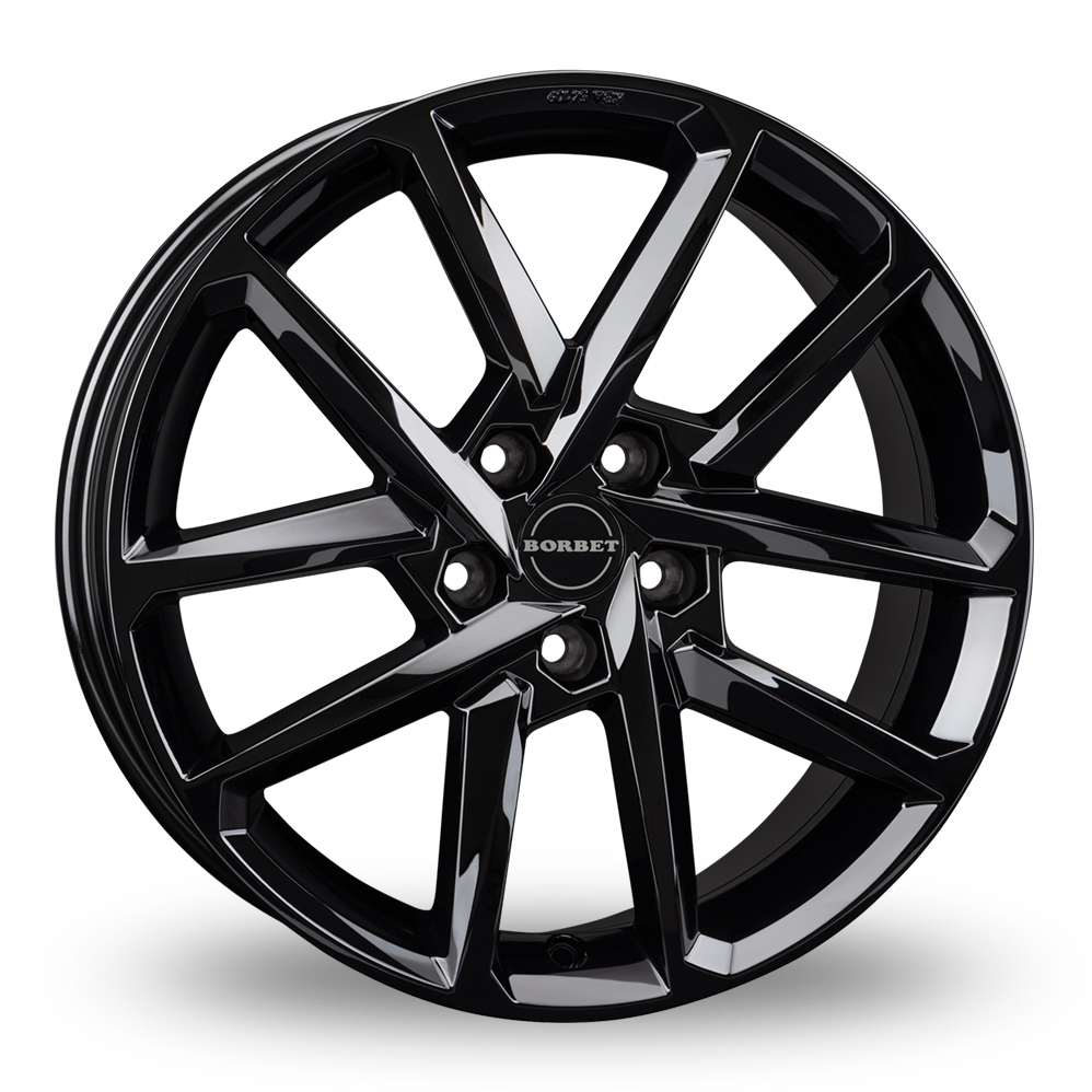 17 Inch Borbet N Gloss Black Alloy Wheels