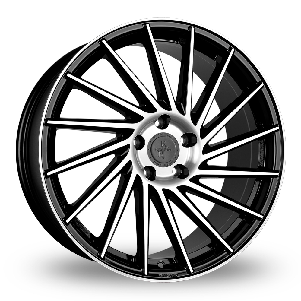 20 Inch Keskin Tuning KT17 Black Front Polished Alloy Wheels