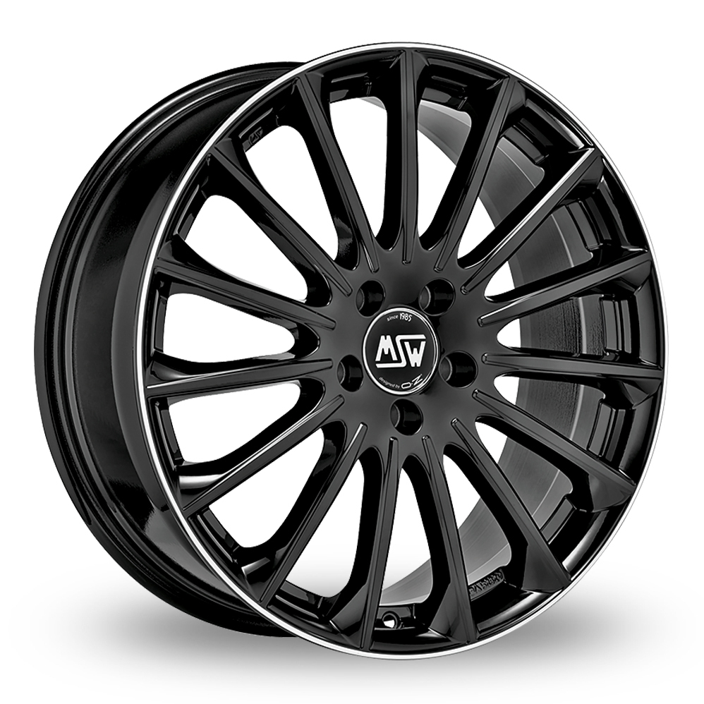 18 Inch MSW (by OZ) 30 Gloss Black Alloy Wheels