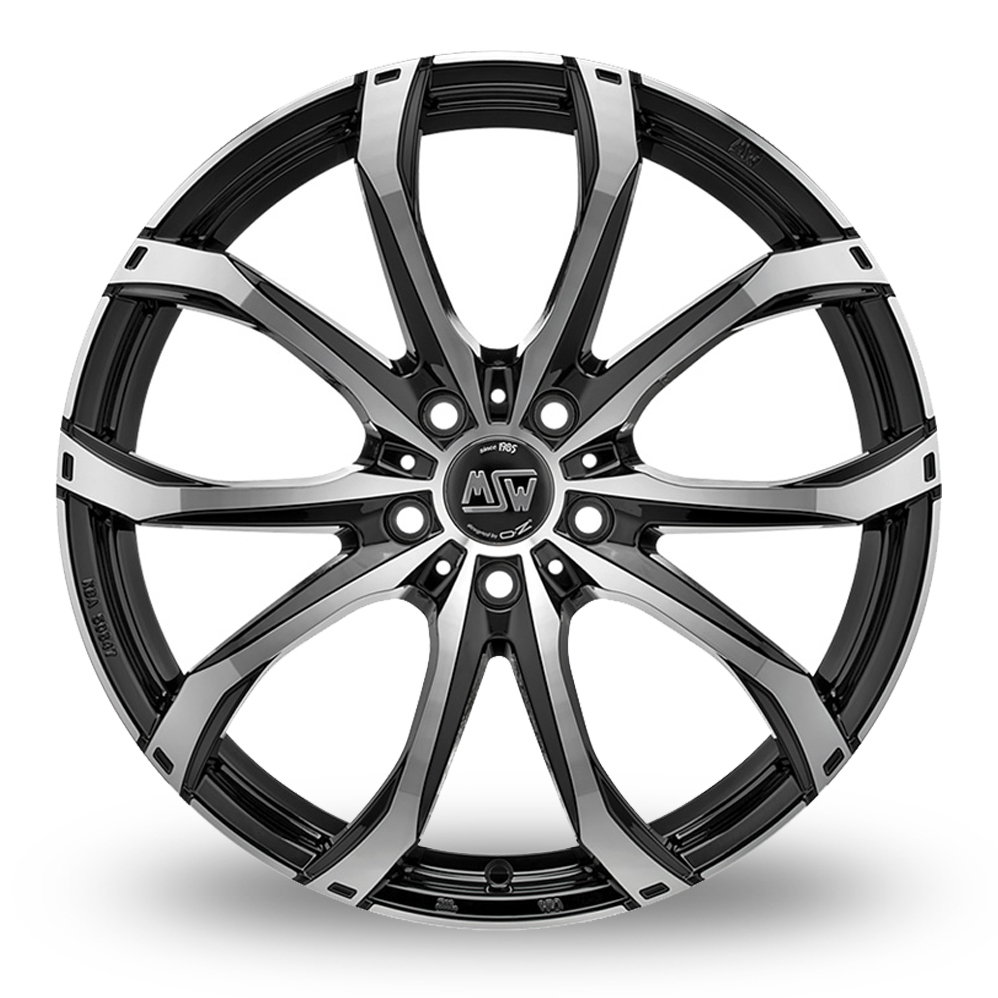 20 Inch MSW (by OZ) 48 Black Polished Alloy Wheels