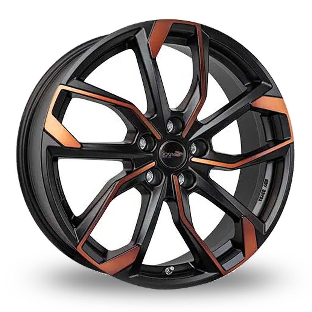 19 Inch RC Design RC34 Black Orange Alloy Wheels