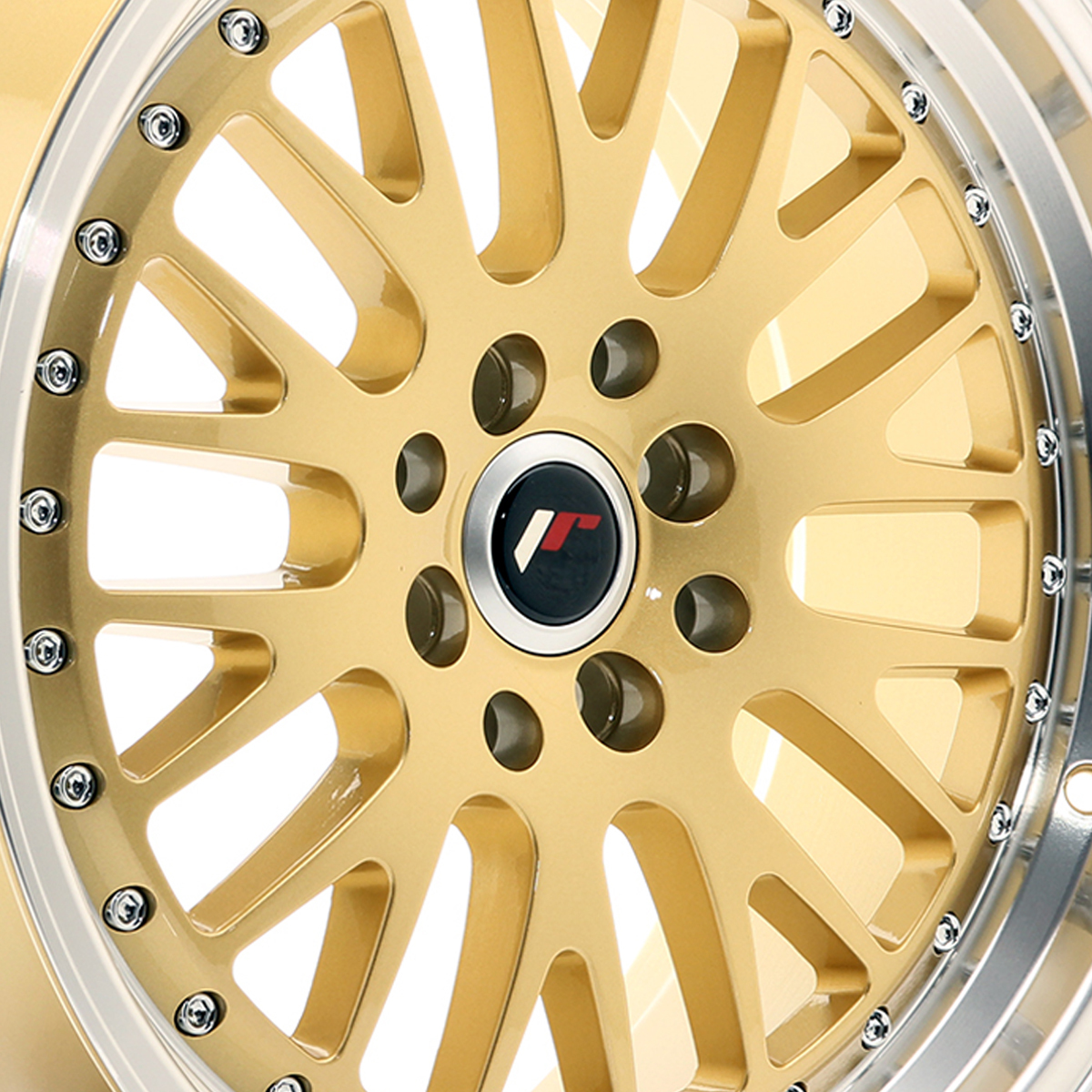 17 Inch Japan Racing JR10 (8x17) Gold Machined Lip Alloy Wheels