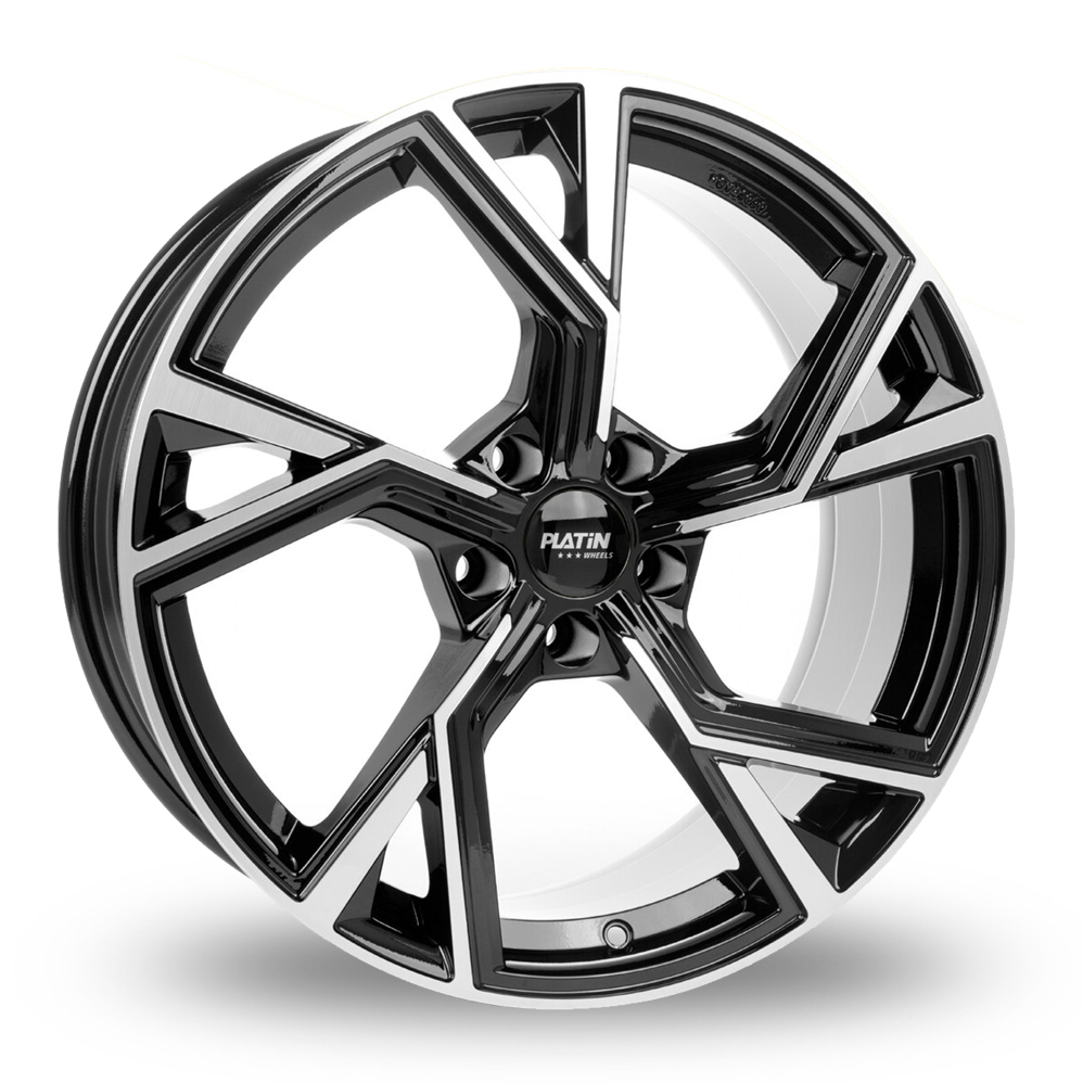 20 Inch Platin P 100 Black Polished Alloy Wheels