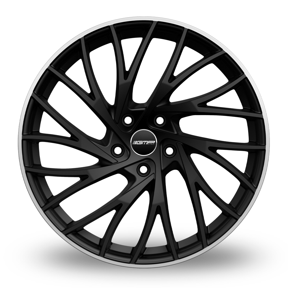 18 Inch GMP Italia Enigma Black Polished Lip Alloy Wheels