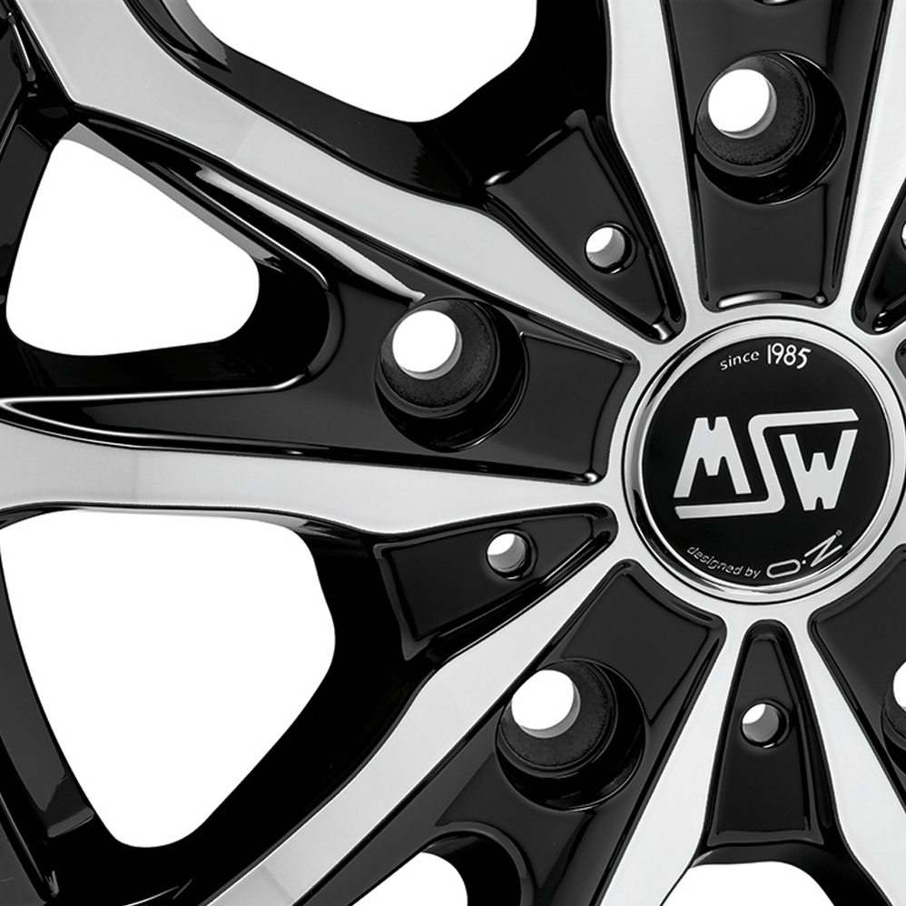 18 Inch MSW (by OZ) 48 Van Black Polished Alloy Wheels