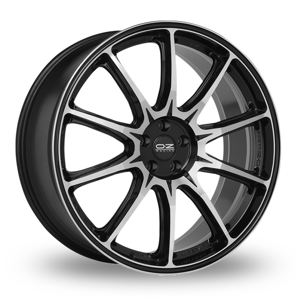 22 Inch OZ Racing Hyper XT HLT Gloss Black Polished Face Alloy Wheels