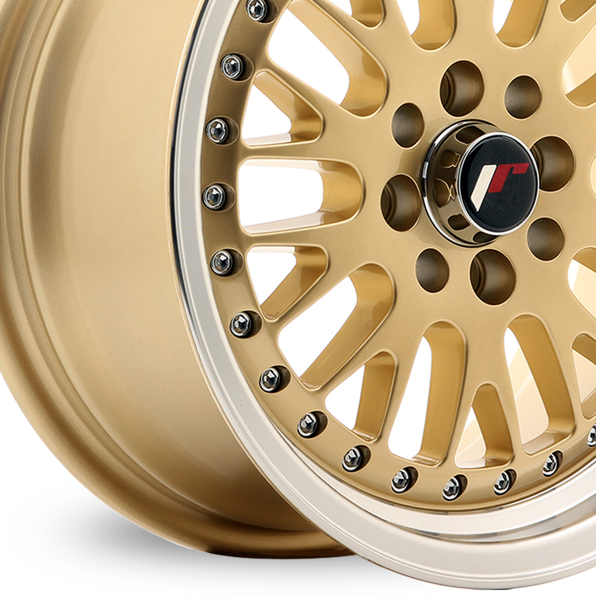 15 Inch Japan Racing JR10 (7x15) Gold Machined Lip Alloy Wheels