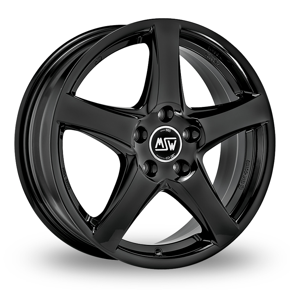 16 Inch MSW (by OZ) 78 Gloss Black Alloy Wheels