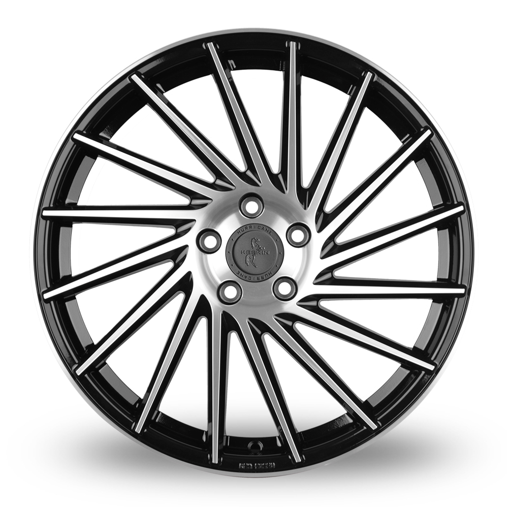 18 Inch Keskin Tuning KT17 Black Front Polished Alloy Wheels