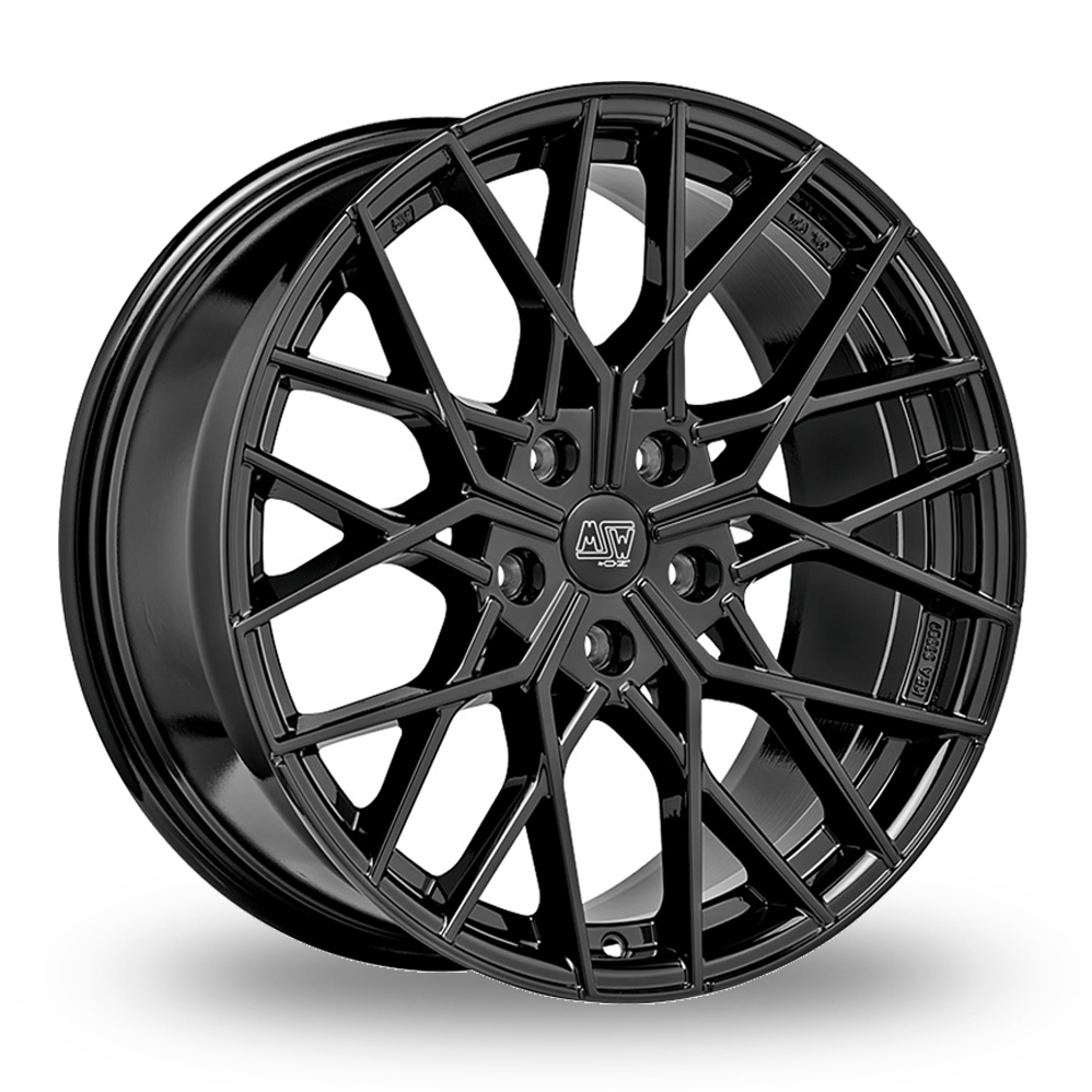 18 Inch MSW (by OZ) 74 Gloss Black Alloy Wheels