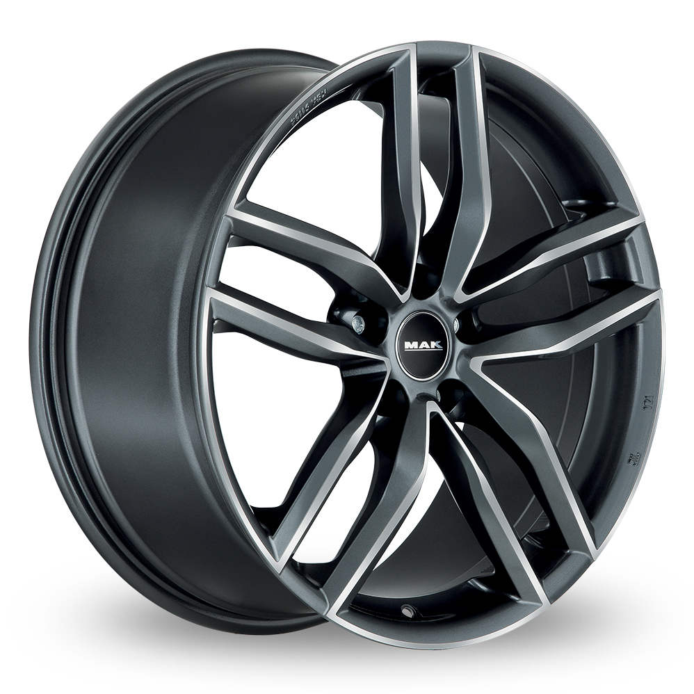 18 Inch MAK Sarthe Gun Metal Mirror Face Alloy Wheels