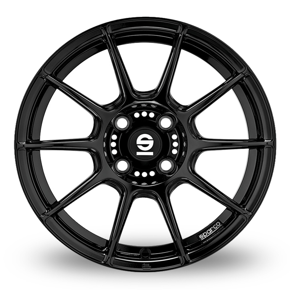 17 Inch Sparco FF1 Gloss Black Alloy Wheels