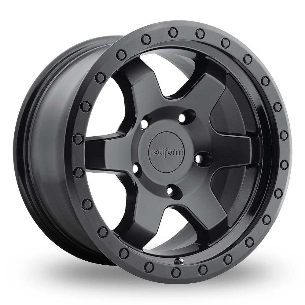 17 Inch Rotiform SIX-OR Matt Black Alloy Wheels