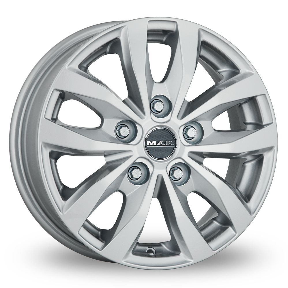 15 Inch MAK Load 5 Silver Alloy Wheels