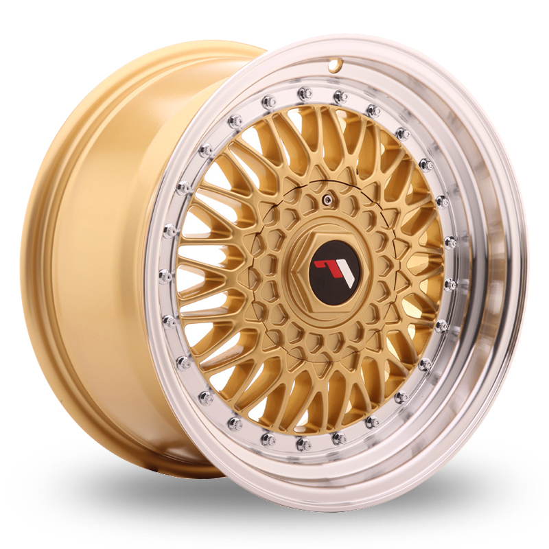 16 Inch Japan Racing JR9 (8x16) Gold Machined Lip Alloy Wheels