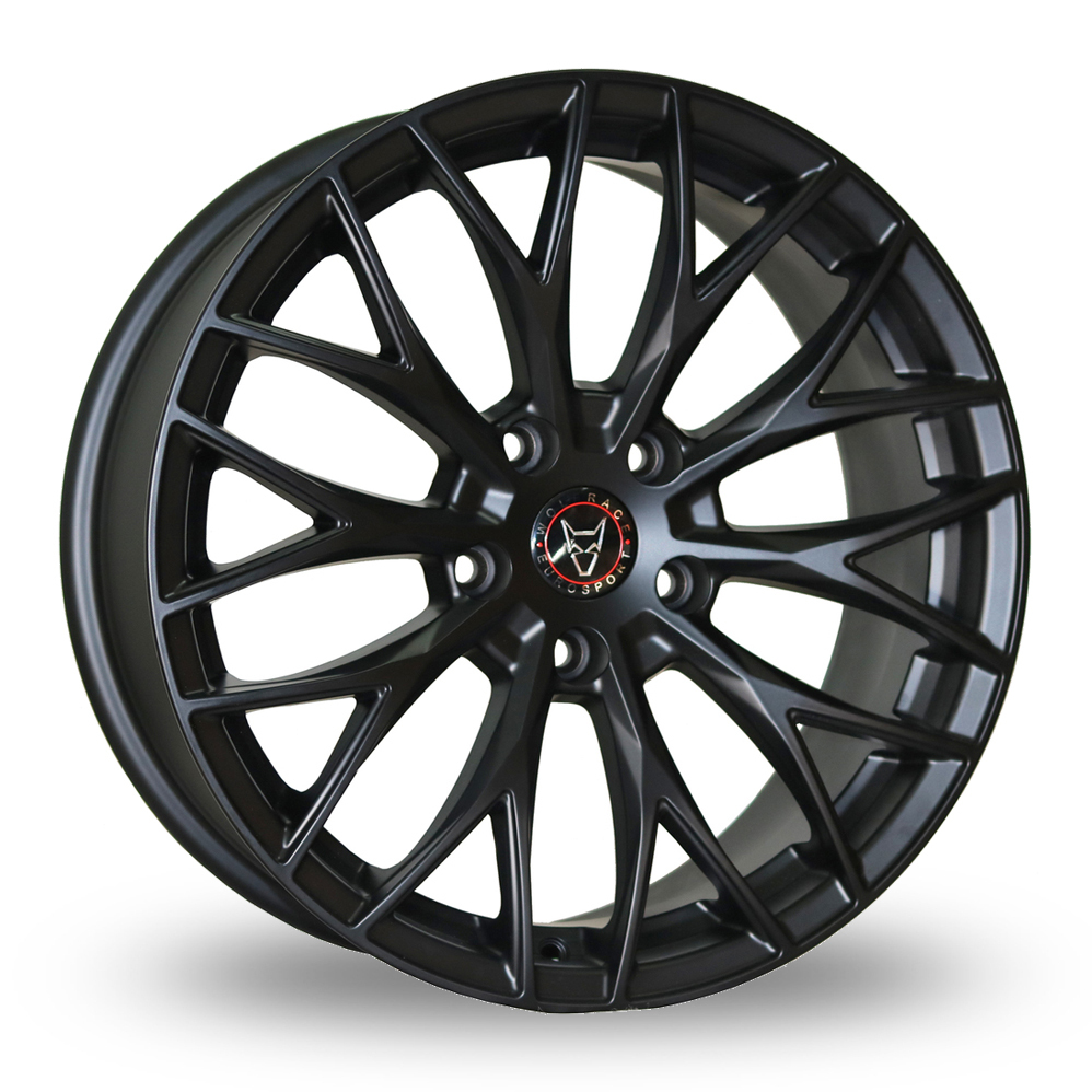 18 Inch Wolfrace Wolfsburg Matt Black Alloy Wheels