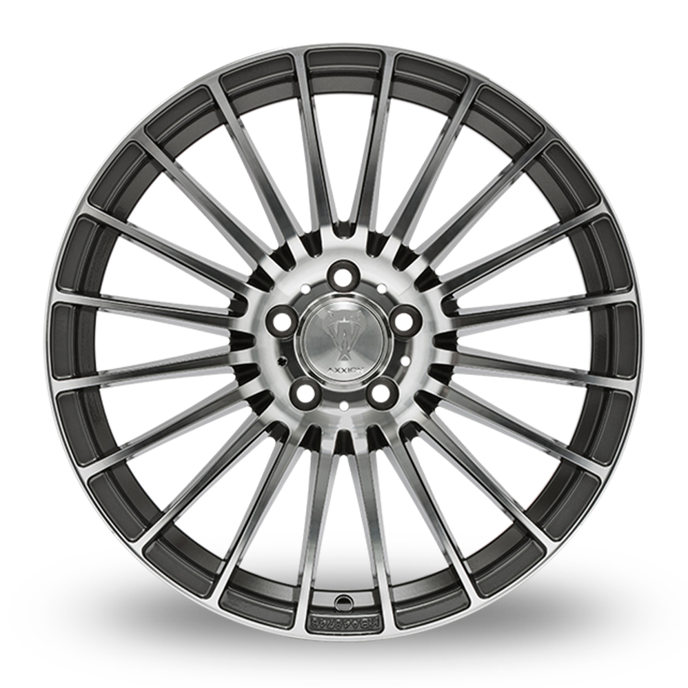 20 Inch Axxion AX5 Daytona Grey Polished Alloy Wheels