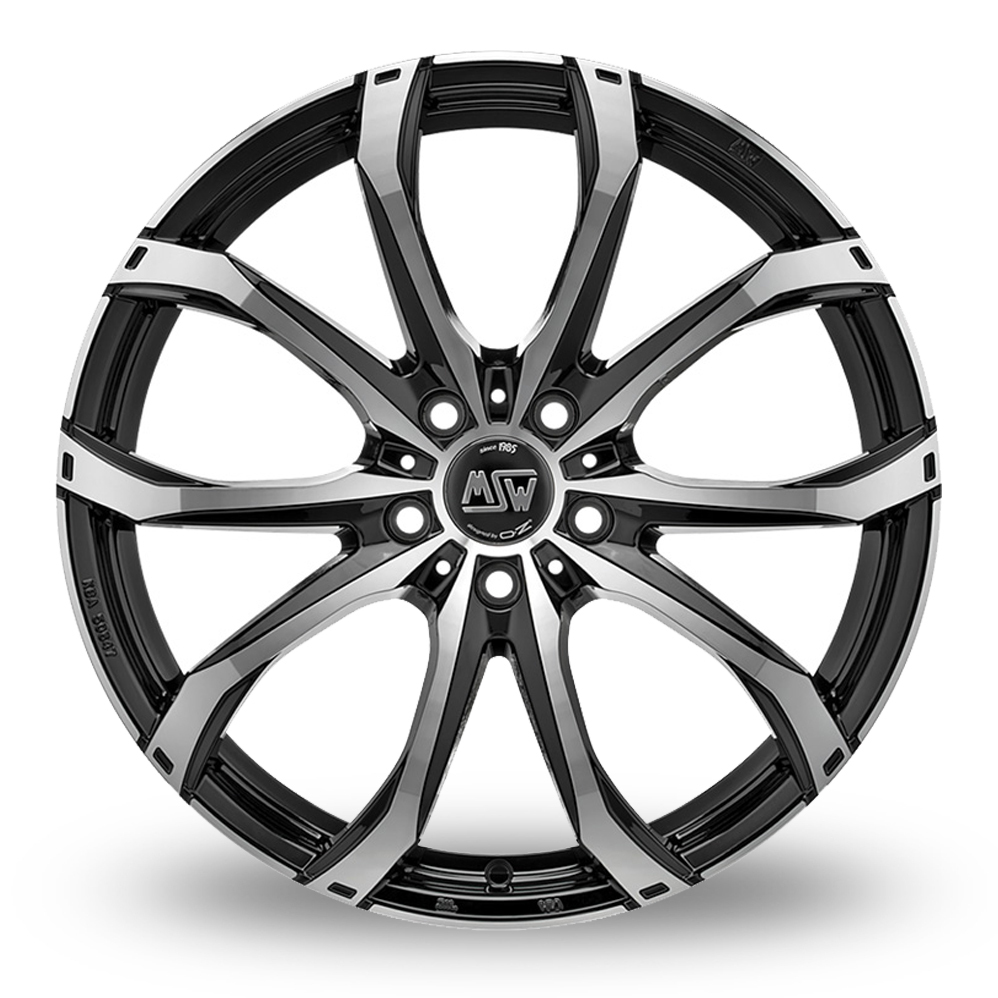 17 Inch MSW (by OZ) 48 Black Polished Alloy Wheels