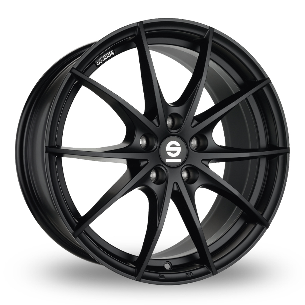 17 Inch Sparco Trofeo 5 Matt Black Alloy Wheels