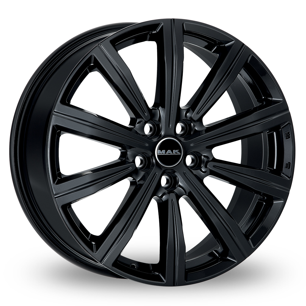 20 Inch MAK Birmingham Gloss Black Alloy Wheels