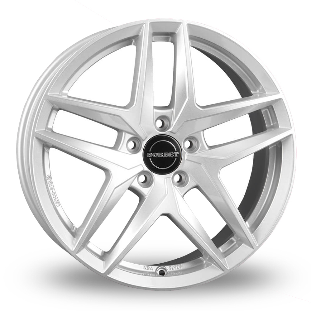 17 Inch Borbet Z Crystal Silver Alloy Wheels