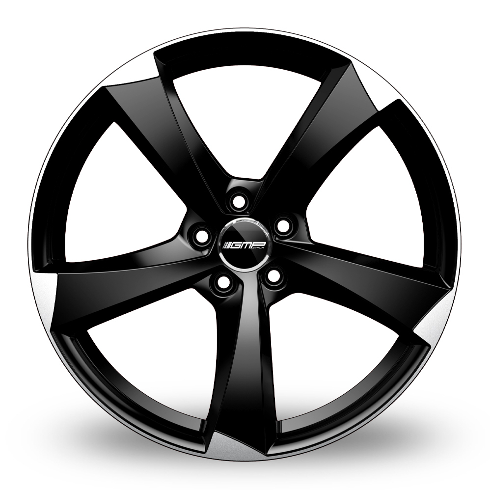 18 Inch GMP Italia Ican Black Polished Alloy Wheels