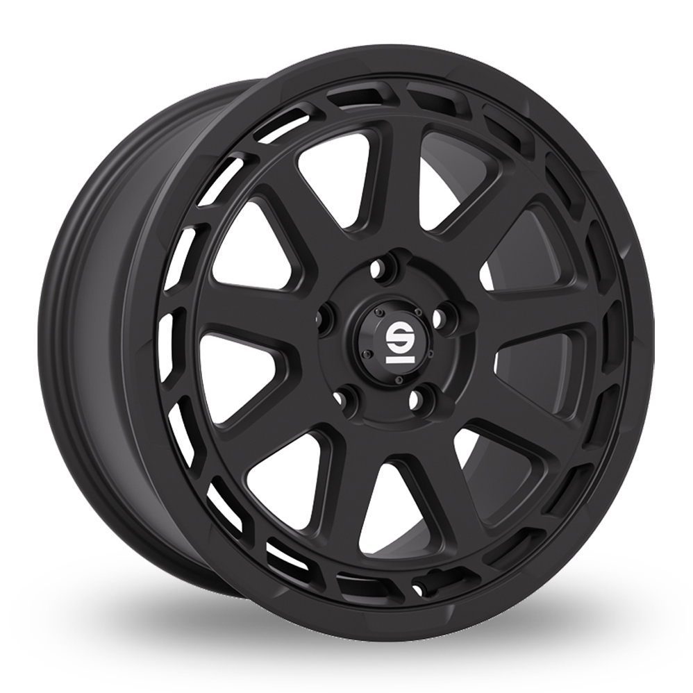 18 Inch Sparco Gravel Matt Black Alloy Wheels