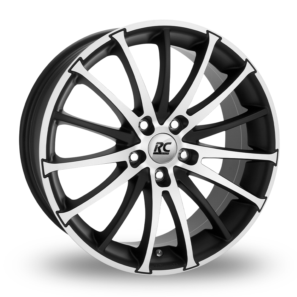 18 Inch RC Design RC18 Matt Black Polished Alloy Wheels