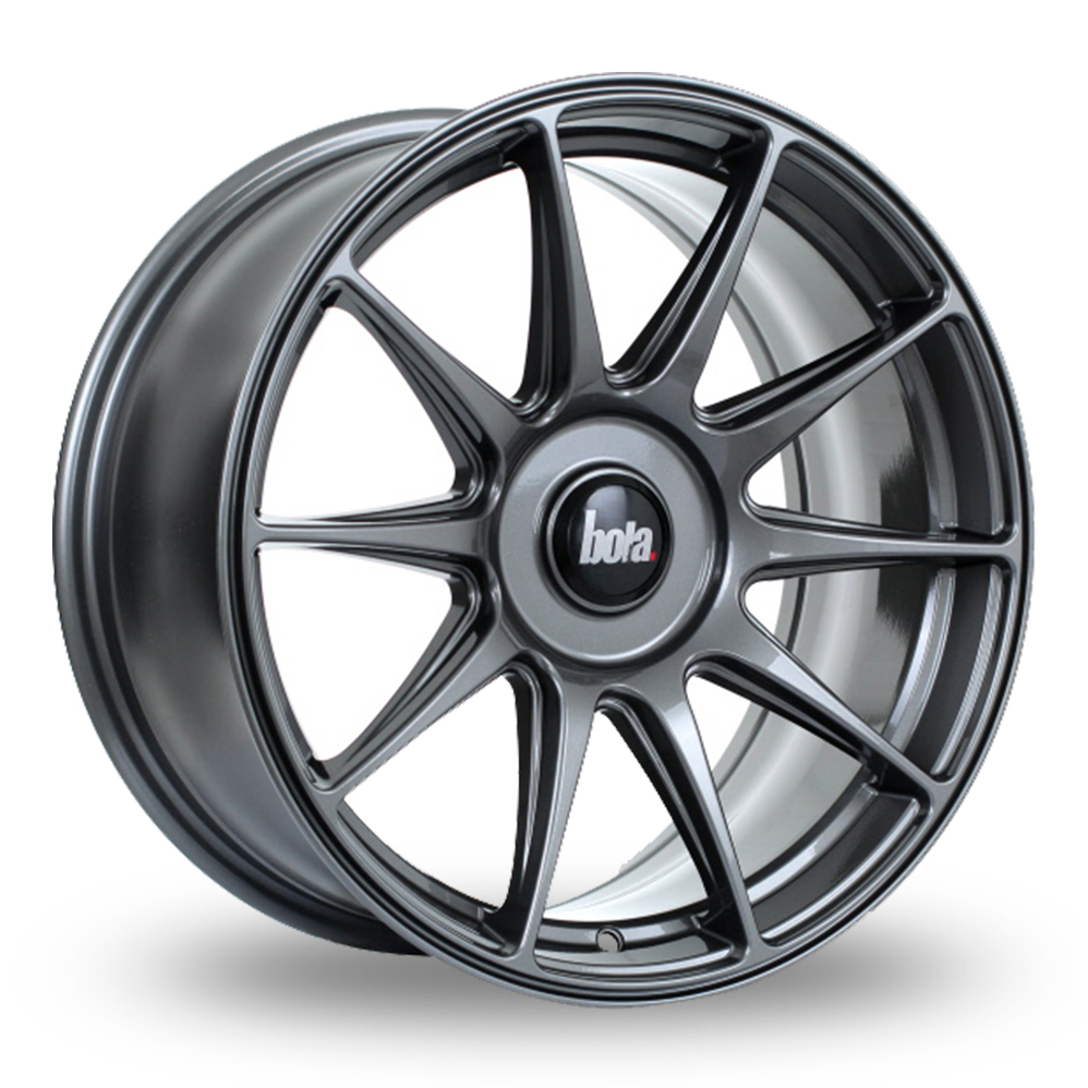 18 Inch Bola B15 Gloss Gunmetal Alloy Wheels