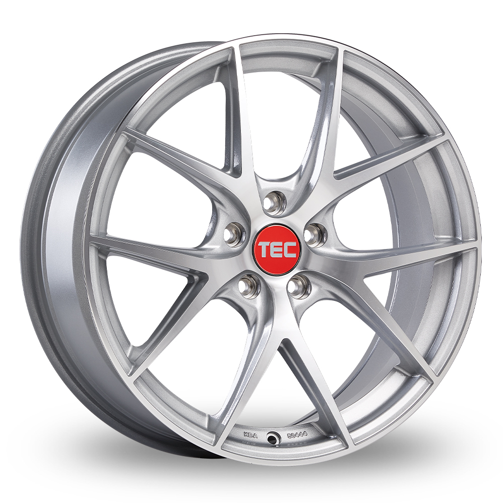 19 Inch TEC Speedwheels GT6-EVO Silver Polished Alloy Wheels