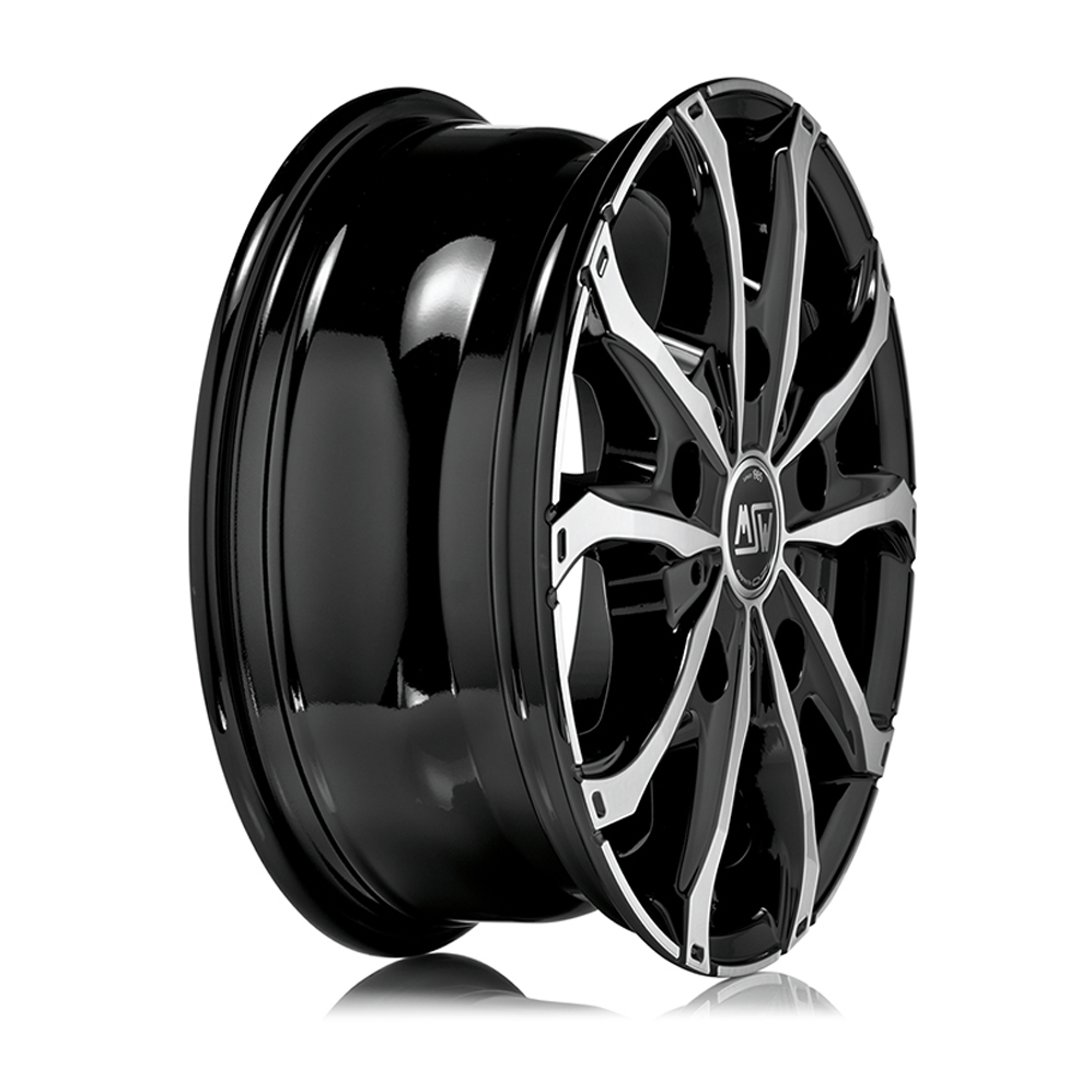 18 Inch MSW (by OZ) 48 Van Black Polished Alloy Wheels