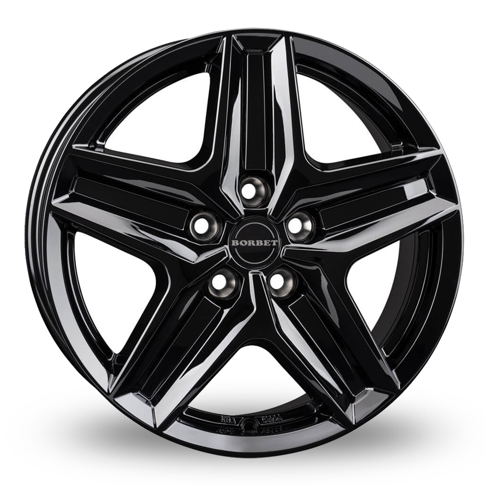 18 Inch Borbet CWZ Gloss Black Alloy Wheels