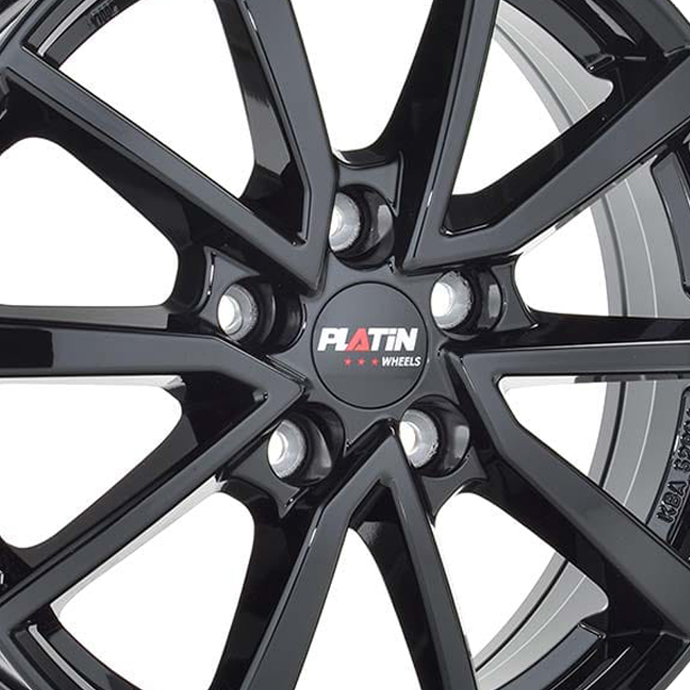 16 Inch Platin P 95 Gloss Black Alloy Wheels