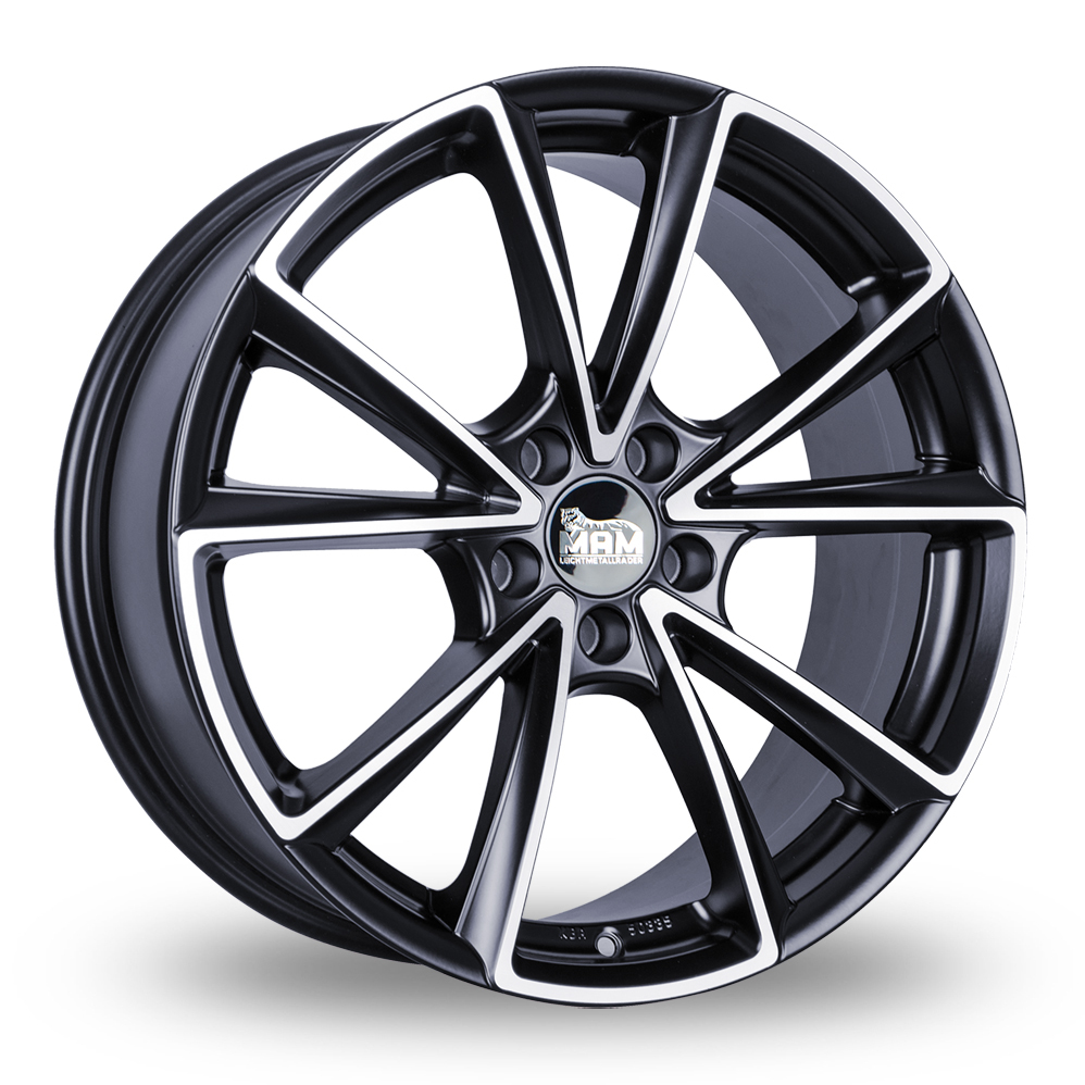 19 Inch MAM A5 Matt Black Front Polished Alloy Wheels