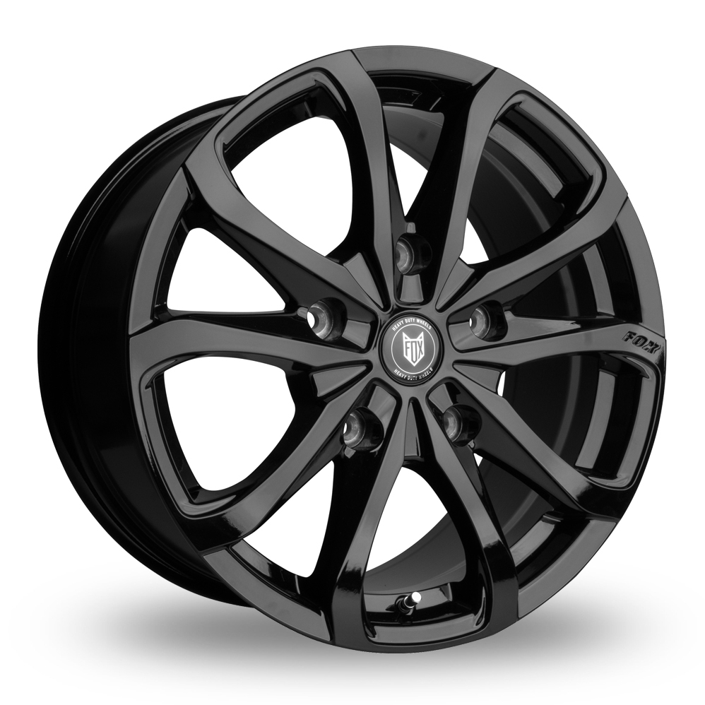 18 Inch Fox Racing Opus 2 Gloss Black Alloy Wheels