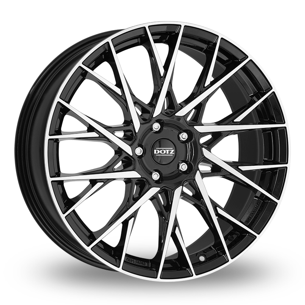 18 Inch Dotz Fuji Black Polished Alloy Wheels