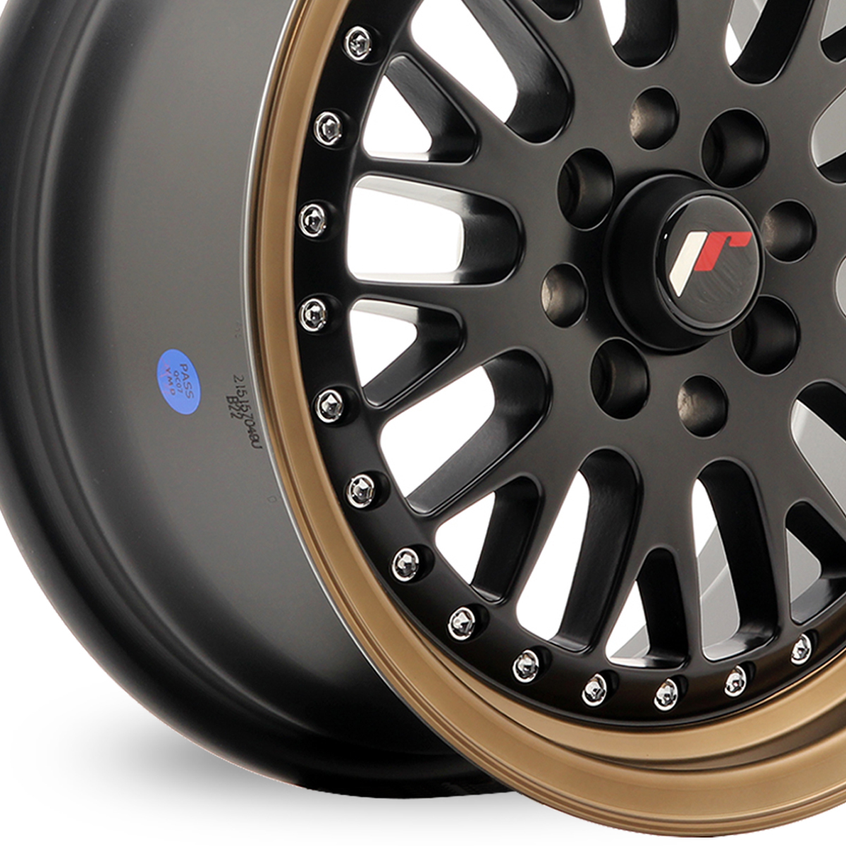 15 Inch Japan Racing JR10 (7x15) Black Anodized Bronze Lip Alloy Wheels