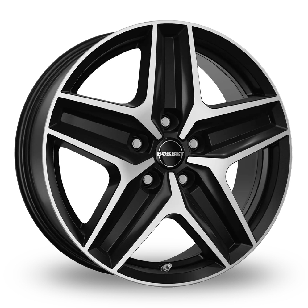 18 Inch Borbet CWZ Matt Black Polished Alloy Wheels