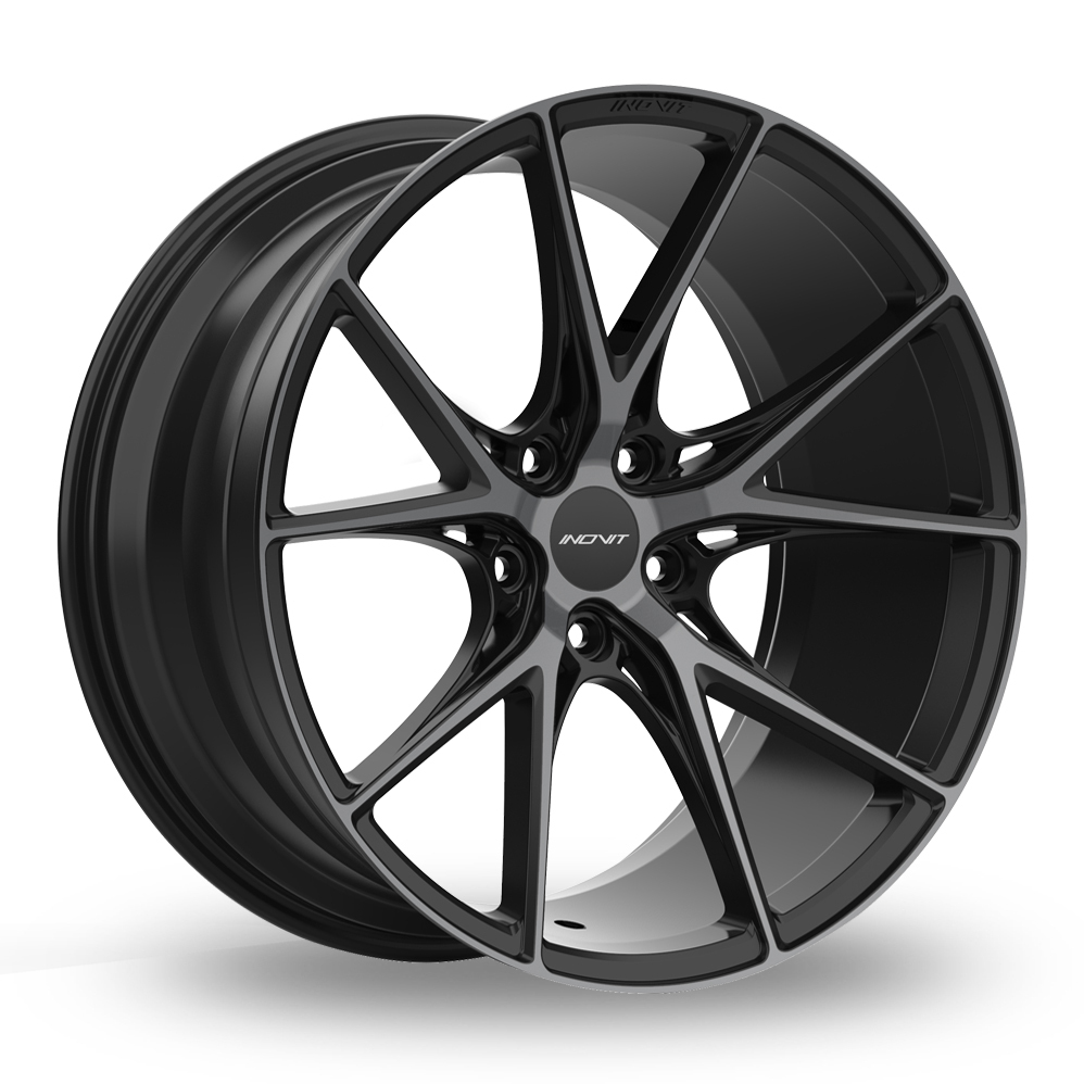 20 Inch Inovit Speed Black Polished Tinted Alloy Wheels