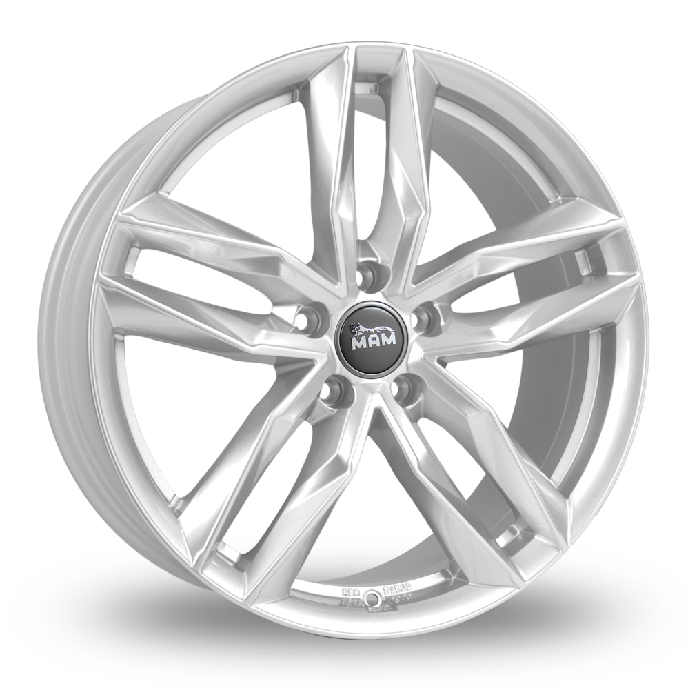 18 Inch MAM RS3 Silver Alloy Wheels