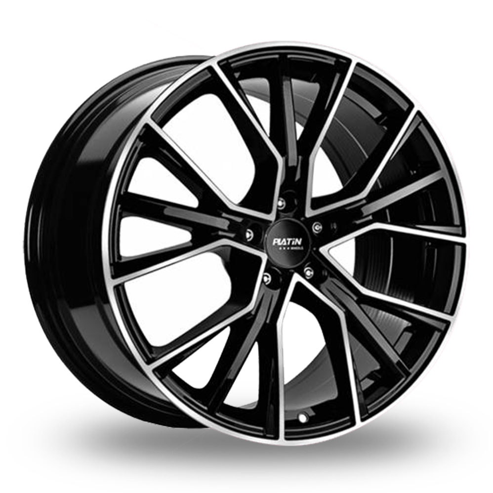 19 Inch Platin P 102 Black Polished Alloy Wheels