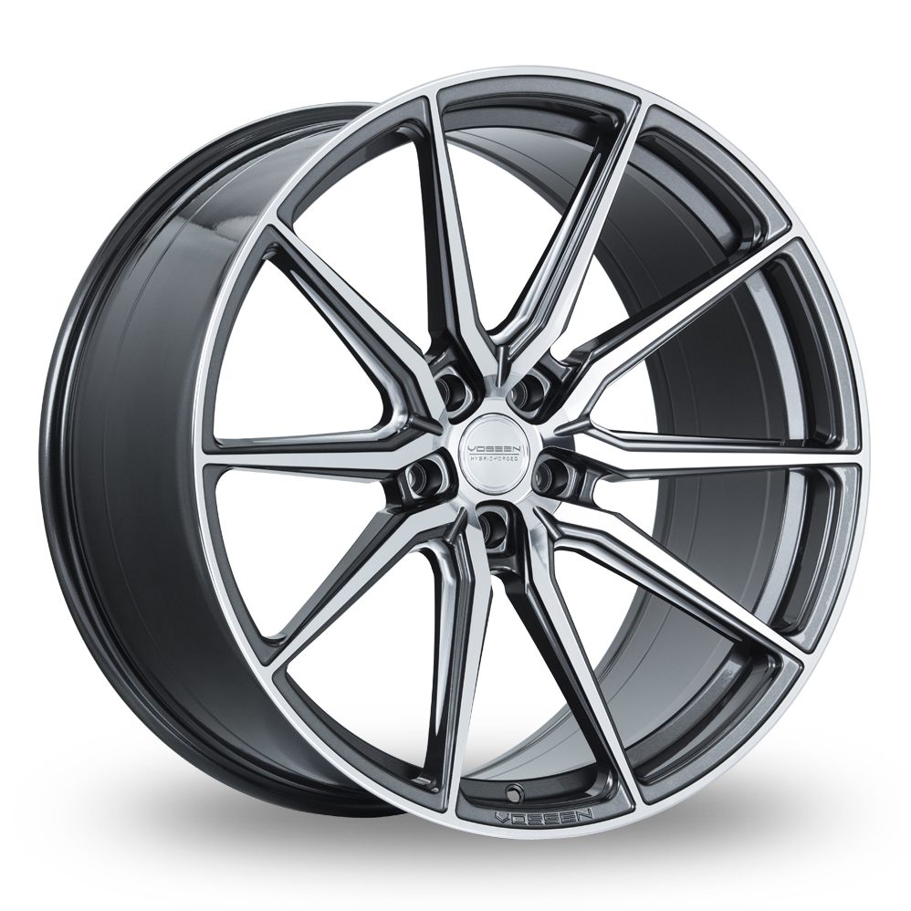 21 Inch Vossen HF-3 Concave Graphite Polished Alloy Wheels