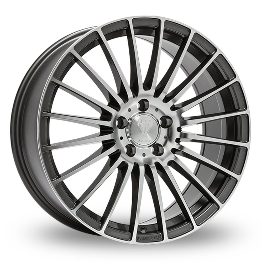 19 Inch Axxion AX5 Daytona Grey Polished Alloy Wheels