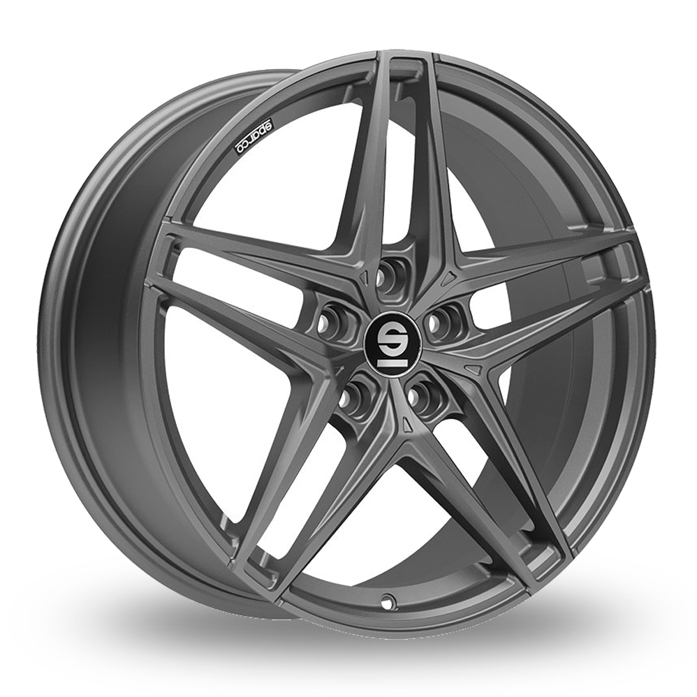 17 Inch Sparco Record Matt Graphite Alloy Wheels