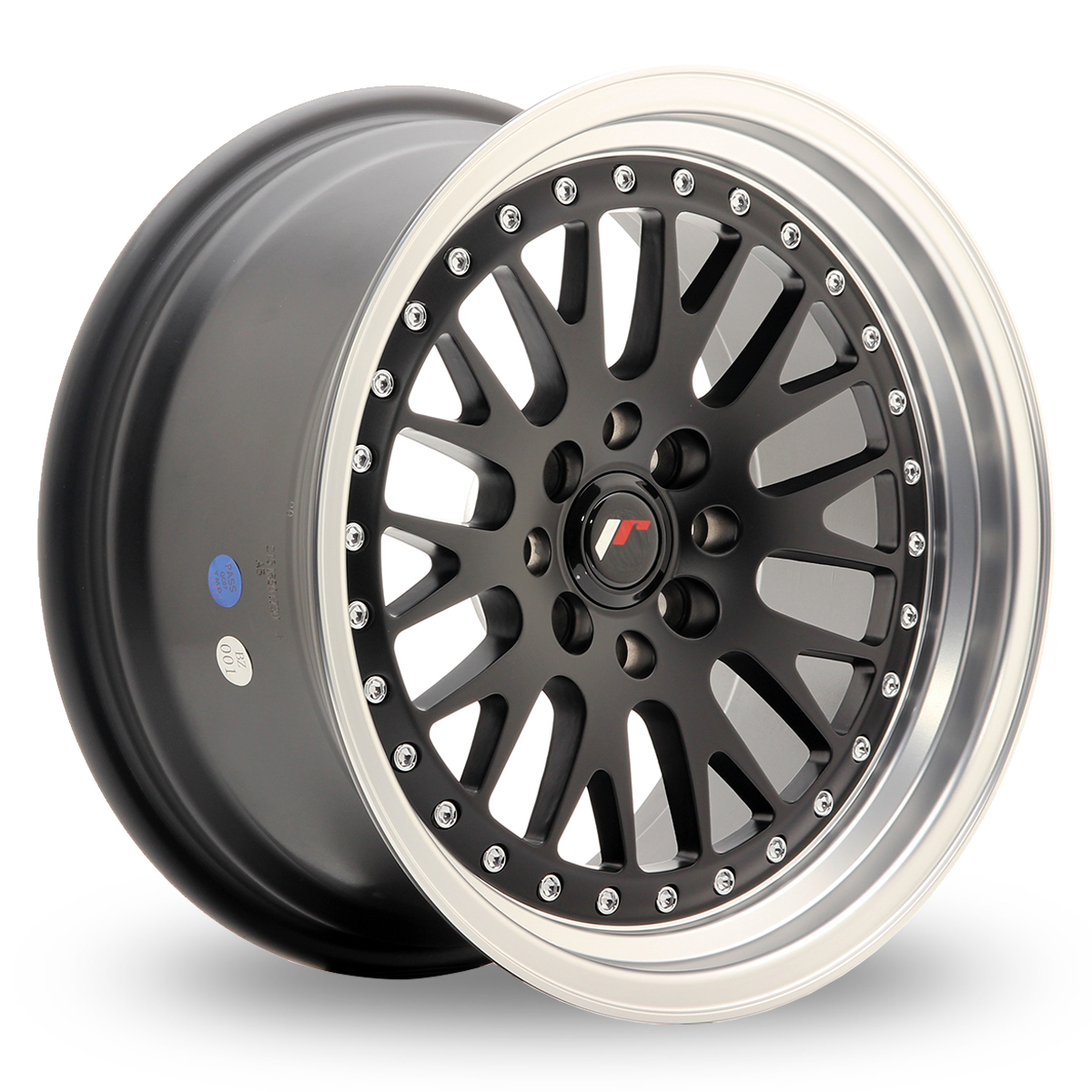 16 Inch Japan Racing JR10 (8X16) Black Machined Lip Alloy Wheels