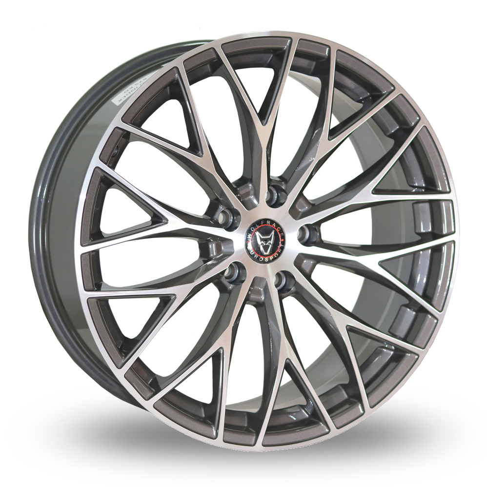 20 Inch Wolfrace Wolfsburg Gun Metal Polished Alloy Wheels